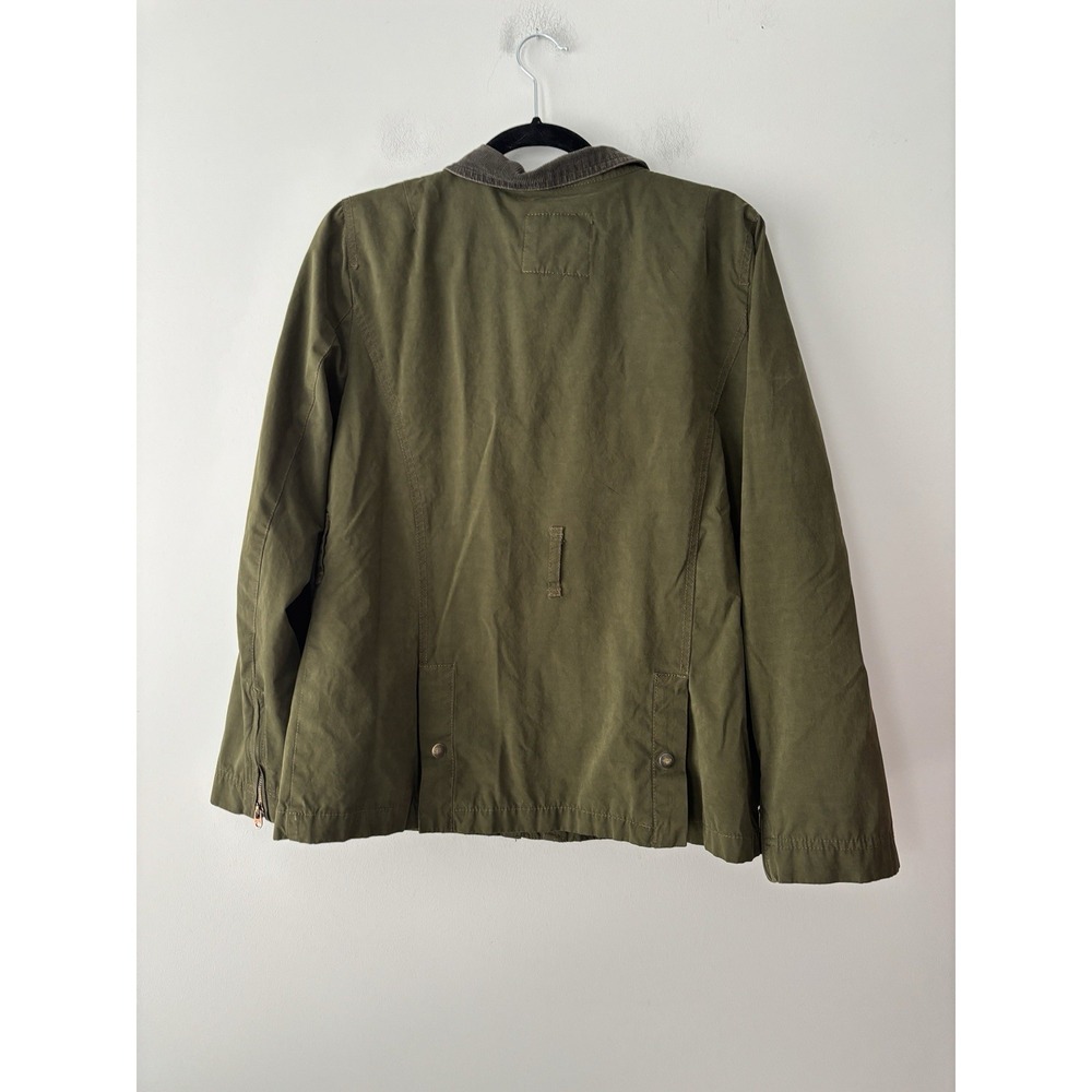 GAP Women's Green Full Zip Barn Jacket Chore Coat Corduroy Collar Size Medium - Picture 4 of 12
